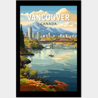 Vancouver Canada Travel Art Vintage Posters and Art