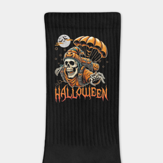 Halloween Skeleton Skydiving by JessArty