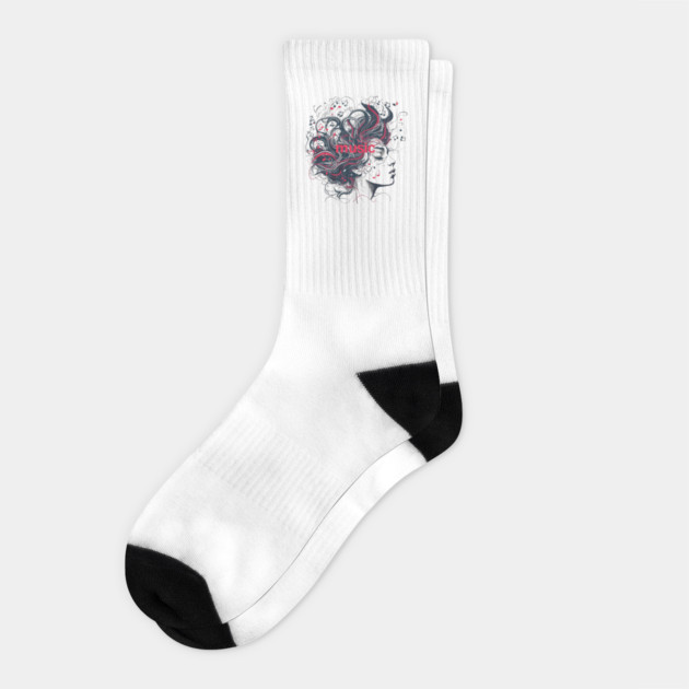 Head Full Of Music Socks by Timeless Chaos