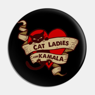 Cat Ladies for Kamala Pin