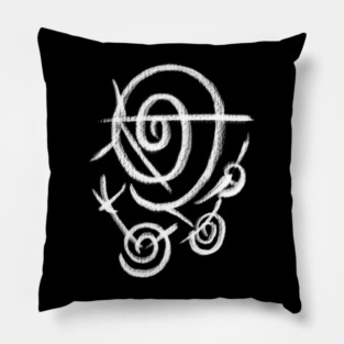 Chah-Mooz-Ee or Chakotay's symbol (white design for dark shirt) Pillow