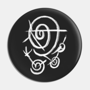 Chah-Mooz-Ee or Chakotay's symbol (white design for dark shirt) Pin