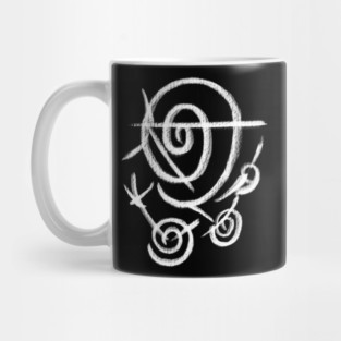 Chah-Mooz-Ee or Chakotay's symbol (white design for dark shirt) Mug