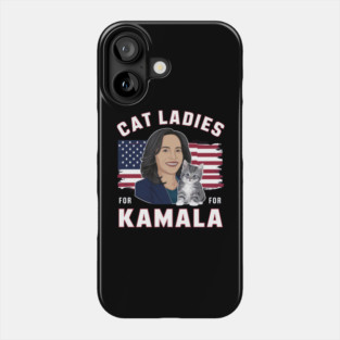 Cat ladies for kamala Phone Case