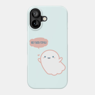 Cute Ghost says Hey Bootiful Phone Case