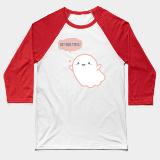 Cute Ghost says Hey Bootiful Baseball T-Shirt