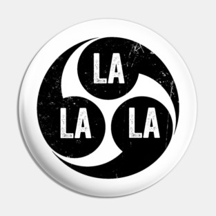 Comma-Comma-Comma-La-La-La-(White-Ink) Pin