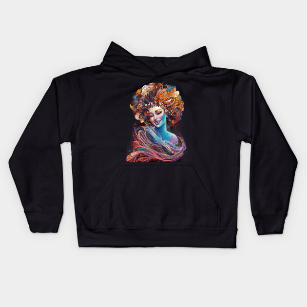 Art Anime Angel Kids Hoodie by animegirlnft