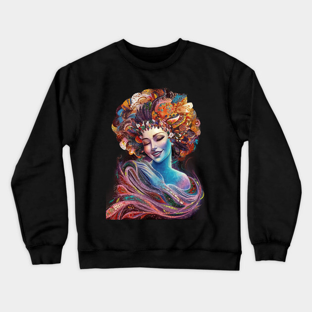 Art Anime Angel Crewneck Sweatshirt by animegirlnft