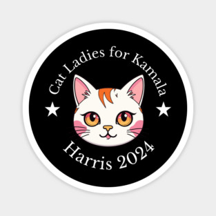 Cat Ladies for Kamala Harris 2024 Magnet