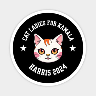 Cat Ladies for Kamala Harris 2024 Magnet