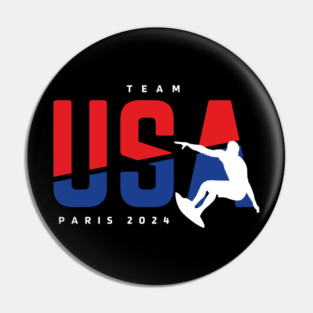 USA Surfing Paris Summer Olympics Pin