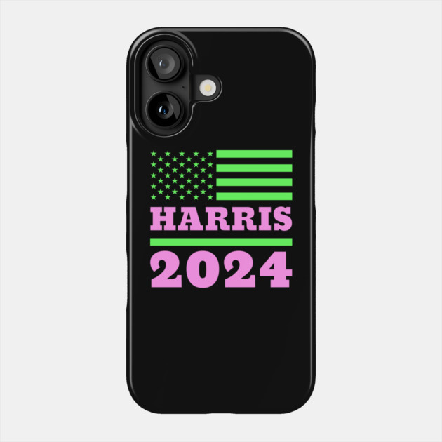 Kamala Harris for President 2024 - Vibrant AKA Colors Phone Case by UrbanLifeApparel