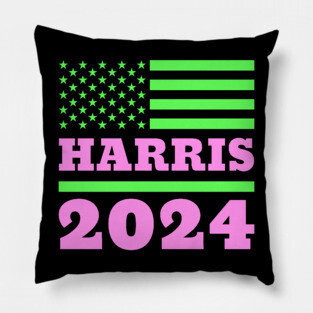 Kamala Harris for President 2024 - Vibrant AKA Colors Pillow