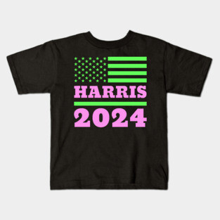 Kamala Harris for President 2024 - Vibrant AKA Colors Kids T-Shirt