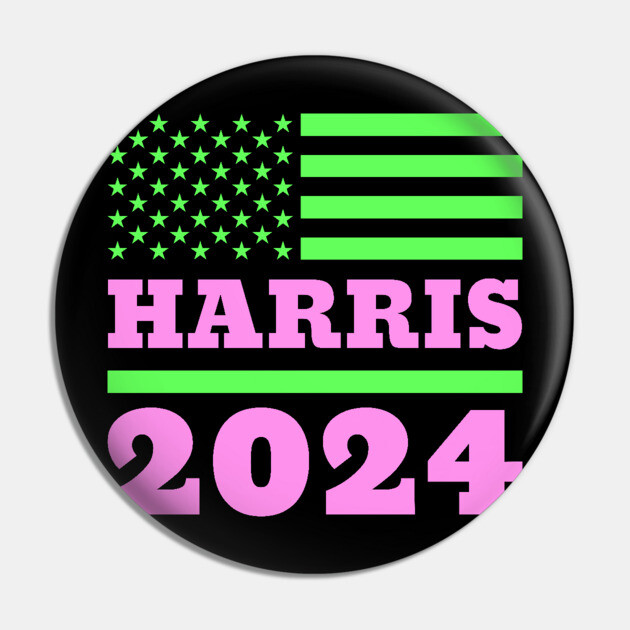 Kamala Harris for President 2024 - Vibrant AKA Colors Pin by UrbanLifeApparel