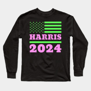 Kamala Harris for President 2024 - Vibrant AKA Colors Long Sleeve T-Shirt