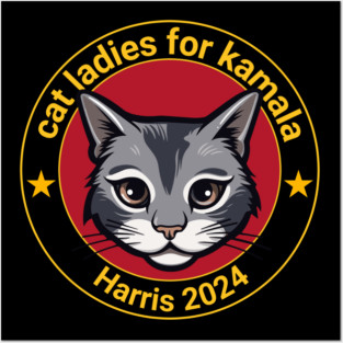 Cat-Ladies-For-Kamala Posters and Art