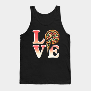 Love Pizza, Funny Pizza Lover Tank Top