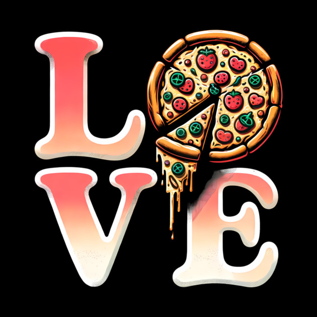 Love Pizza, Funny Pizza Lover by logiamerch