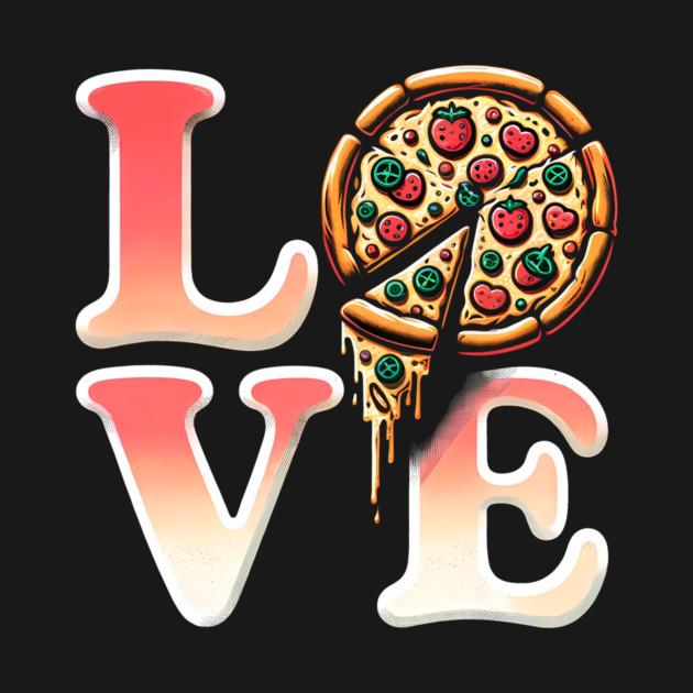 Love Pizza, Funny Pizza Lover by logiamerch