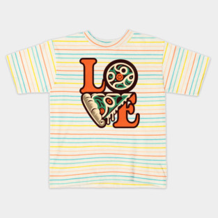 Love Pizza, Funny Pizza Lover Kids T-Shirt
