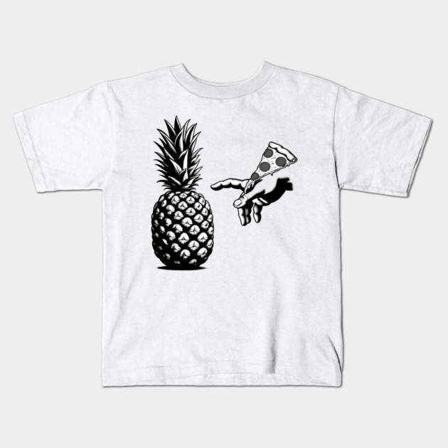 Love Pineapple on Pizza, Funny Pizza Lover Kids T-Shirt by logiamerch