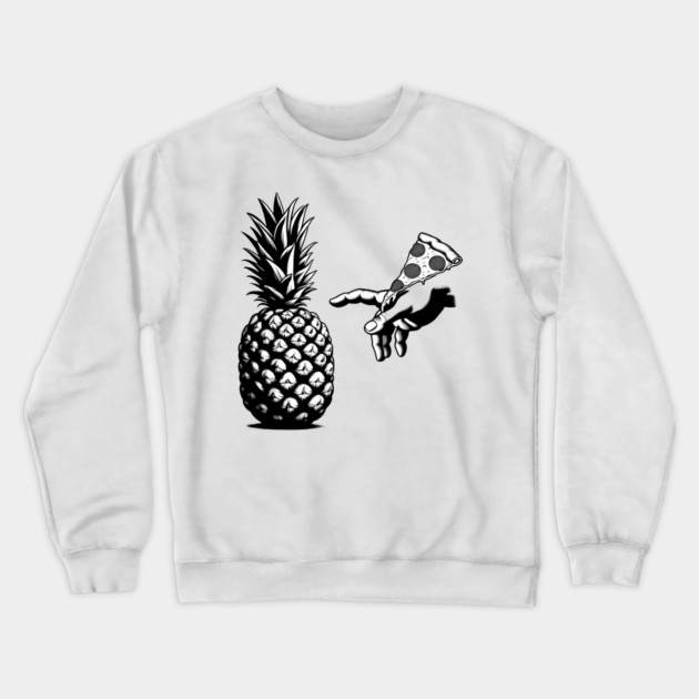 Love Pineapple on Pizza, Funny Pizza Lover Crewneck Sweatshirt by logiamerch