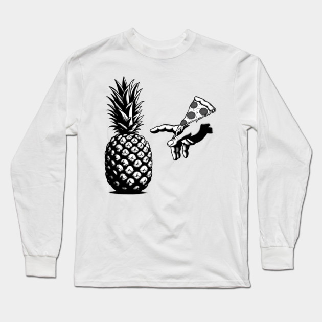 Love Pineapple on Pizza, Funny Pizza Lover Long Sleeve T-Shirt by logiamerch