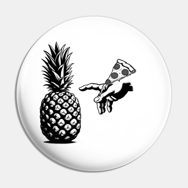 Love Pineapple on Pizza, Funny Pizza Lover Pin by logiamerch