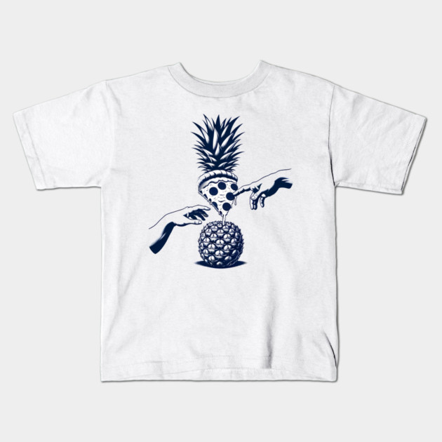 Love Pineapple on Pizza, Funny Pizza Lover Kids T-Shirt by logiamerch