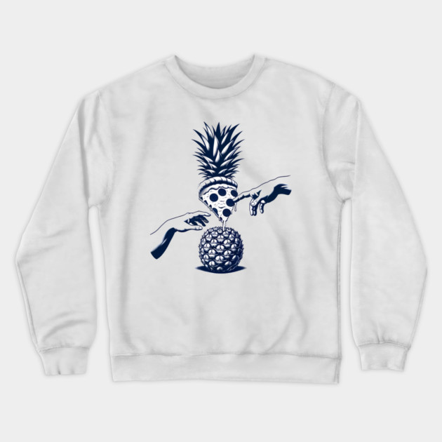 Love Pineapple on Pizza, Funny Pizza Lover Crewneck Sweatshirt by logiamerch