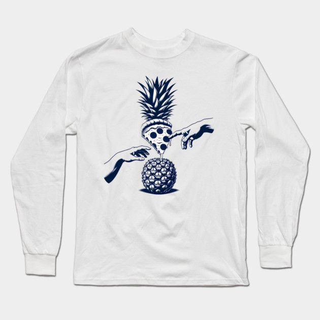 Love Pineapple on Pizza, Funny Pizza Lover Long Sleeve T-Shirt by logiamerch