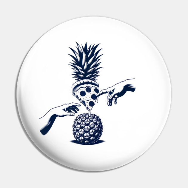 Love Pineapple on Pizza, Funny Pizza Lover Pin by logiamerch