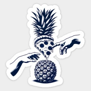 Love Pineapple on Pizza, Funny Pizza Lover Sticker