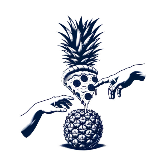 Love Pineapple on Pizza, Funny Pizza Lover by logiamerch
