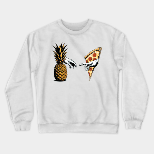 Love Pineapple on Pizza, Funny Pizza Lover Crewneck Sweatshirt by logiamerch