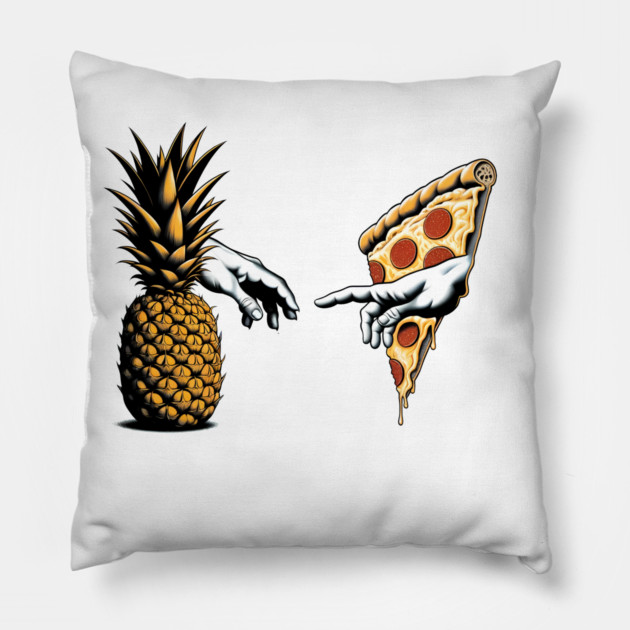 Love Pineapple on Pizza, Funny Pizza Lover Pillow by logiamerch