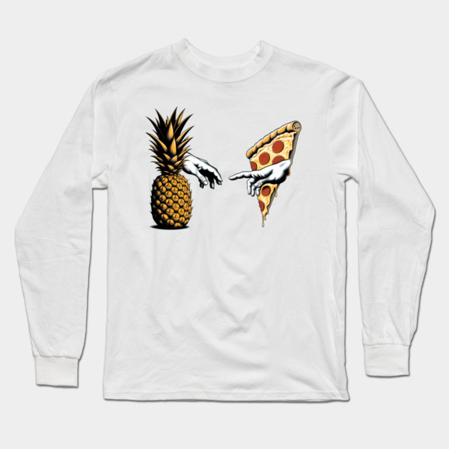 Love Pineapple on Pizza, Funny Pizza Lover Long Sleeve T-Shirt by logiamerch