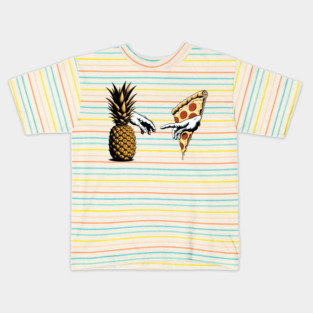 Love Pineapple on Pizza, Funny Pizza Lover Kids T-Shirt