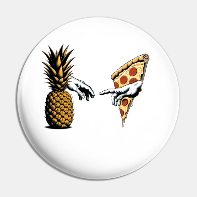 Love Pineapple on Pizza, Funny Pizza Lover Pin by logiamerch
