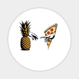 Love Pineapple on Pizza, Funny Pizza Lover Magnet