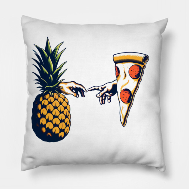 Love Pineapple on Pizza, Funny Pizza Lover Pillow by logiamerch