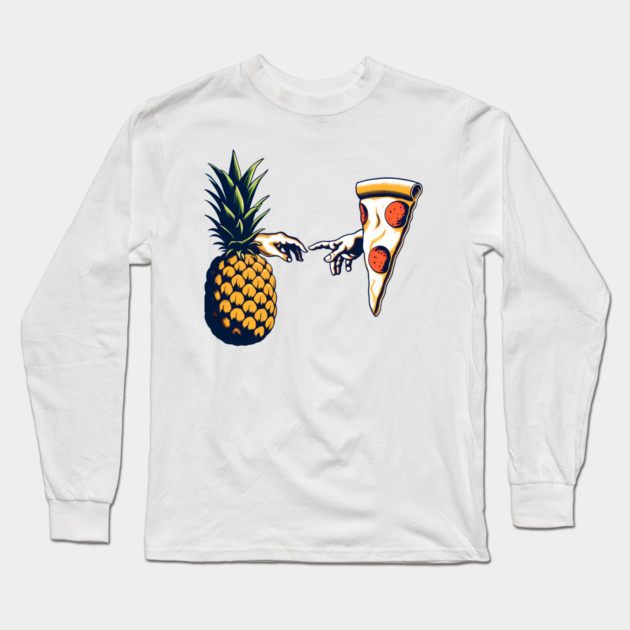 Love Pineapple on Pizza, Funny Pizza Lover Long Sleeve T-Shirt by logiamerch