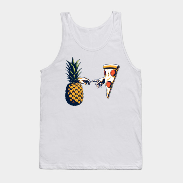 Love Pineapple on Pizza, Funny Pizza Lover Tank Top by logiamerch