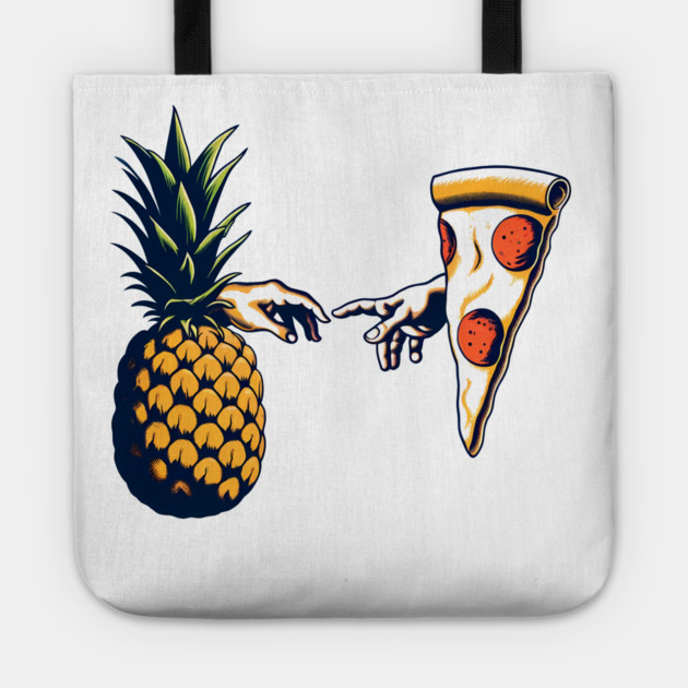 Love Pineapple on Pizza, Funny Pizza Lover Tote by logiamerch