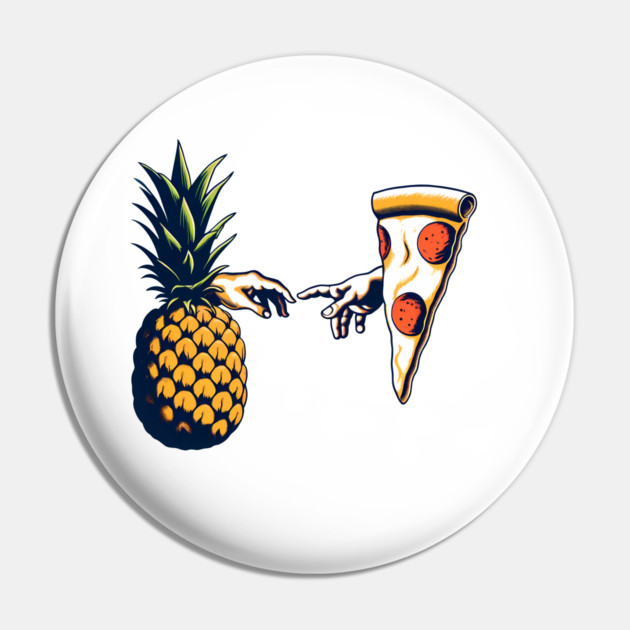 Love Pineapple on Pizza, Funny Pizza Lover Pin by logiamerch