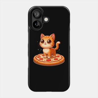 Cute kawaii with Pizza, Funny Pizza lover Phone Case