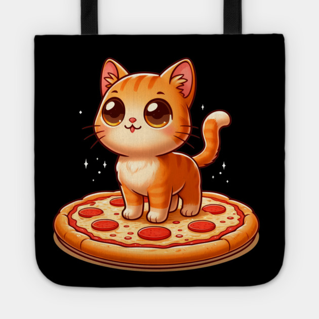 Cute kawaii with Pizza, Funny Pizza lover Tote by logiamerch