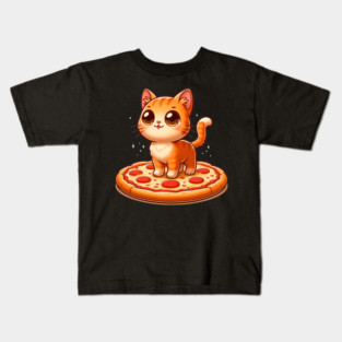 Cute kawaii with Pizza, Funny Pizza lover Kids T-Shirt